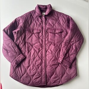 Bagatelle Purple Quilted Lightweight Jacket Snap Front Coat Women’s Medium